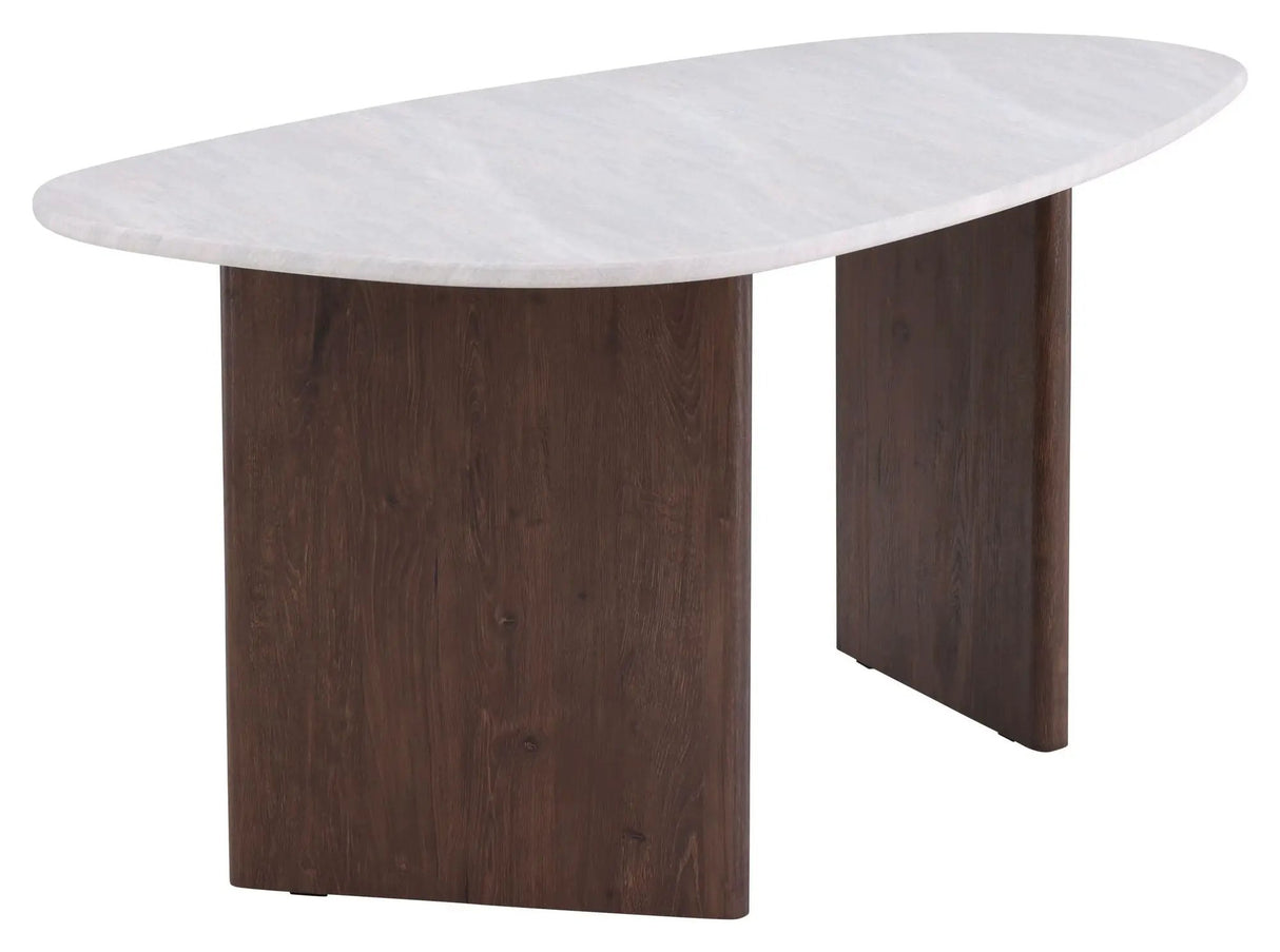 Grönvik Spisebord, 180x75, Mocca, Offwhite beton-look