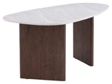 Grönvik Spisebord, 180x75, Mocca, Offwhite beton-look