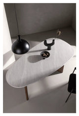 Grönvik Spisebord, 180x75, Mocca, Offwhite beton-look