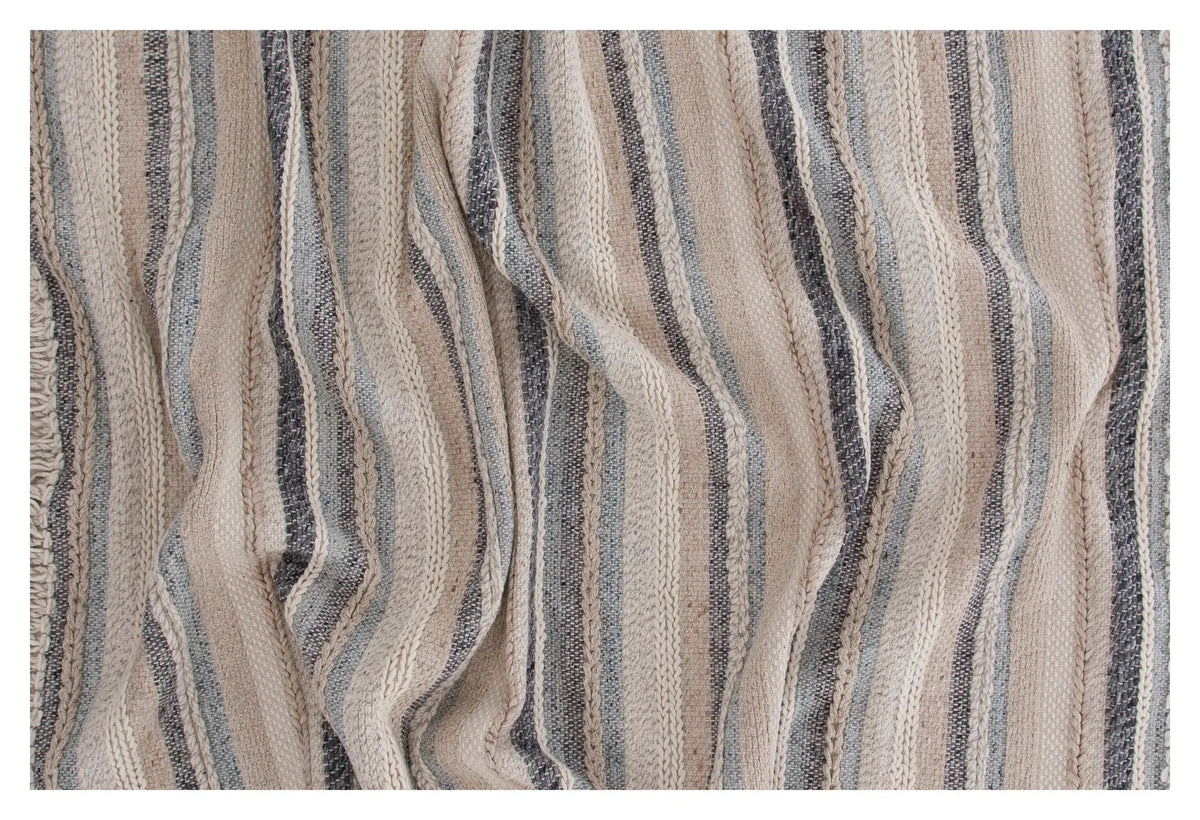 Gudha uld tæppe, 170x240, Beige/blue