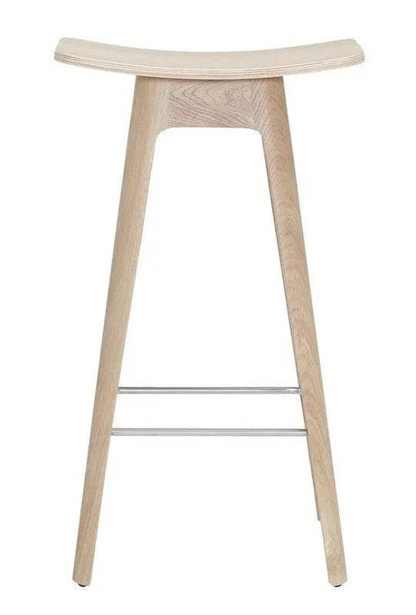 HC1 barstol, Hvidpigment eg, finersæde, SH: 67cm
