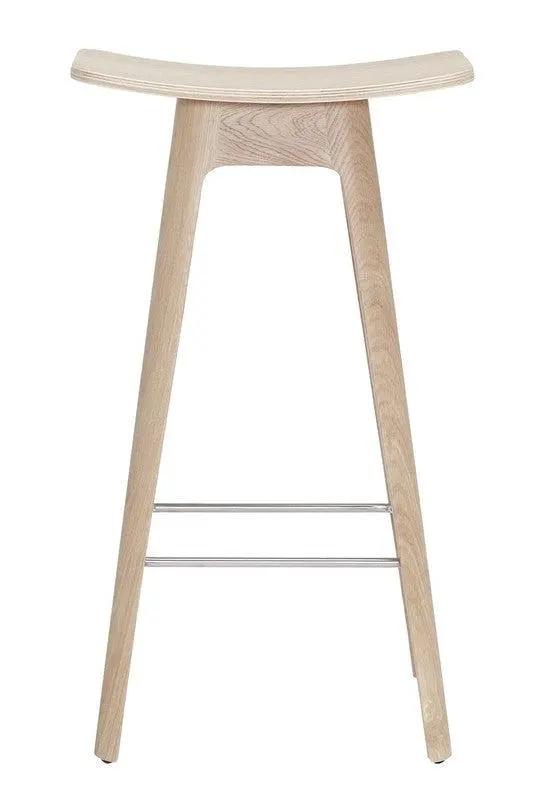 HC1 barstol, Hvidpigment eg, finersæde, SH: 67cm