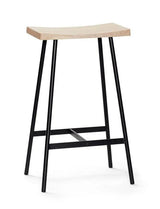 HC2 barstol, Sort, Hvidpigmenteret eg, SH: 65cm