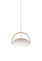 Halo Design D.C pendel Ø26, Hvid m/ egetræ 250cm cable - Unoliving.com
