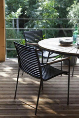 Hard & Ellen Havebord Antracit/Teak, Ø150