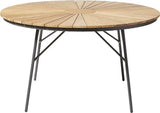 Hard & Ellen Havebord Antracit/Teak, Ø150