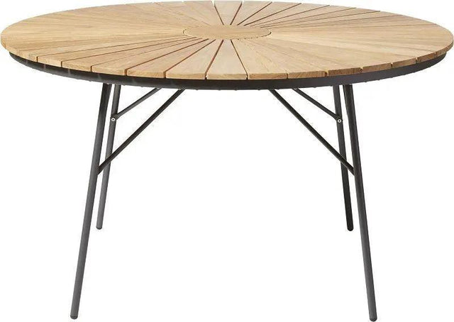 Hard & Ellen Havebord Antracit/Teak, Ø150
