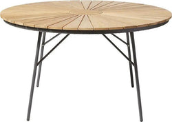 Hard & Ellen Havebord Antracit/Teak, Ø150