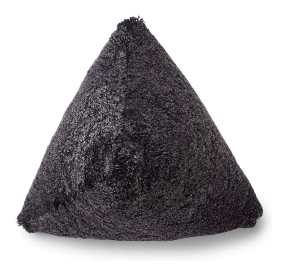 Hematite af Premium NZ kort krøllet lammeskind, Antracite