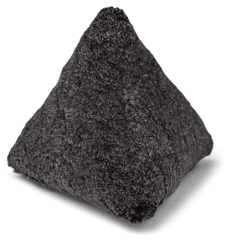 Hematite af Premium NZ kort krøllet lammeskind, Antracite