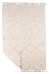Hilma Bomuld Tæppe, 350x250 - Hvid - Unoliving.com