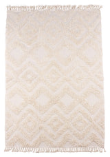 Hilma Bomuld Tæppe, 350x250 - Hvid - Unoliving.com