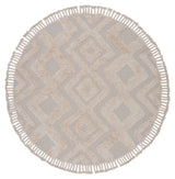 Hilma Bomuld Tæppe Ø200 - Offwhite - Unoliving.com