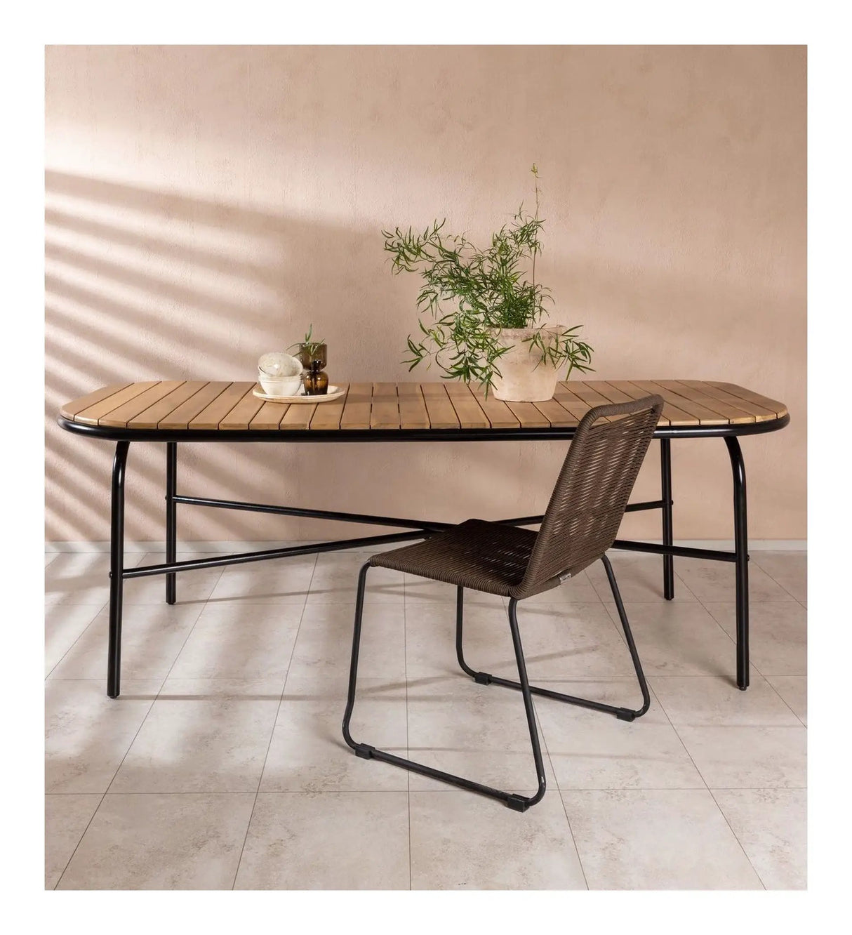 Holmbeck Spisebord, Acacia, Natur, 200x90