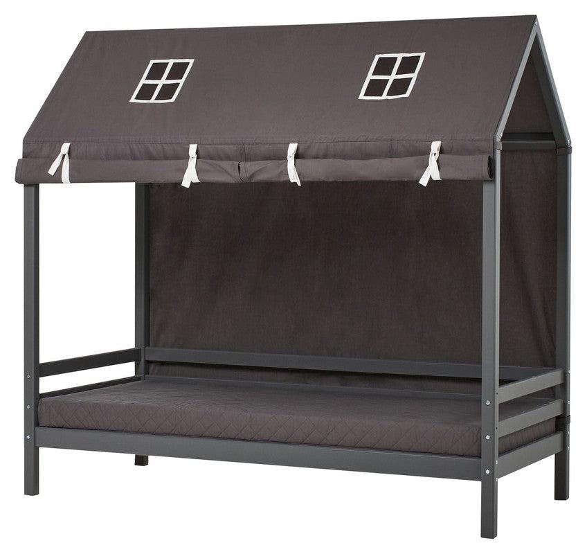 Hoppekids ECO Dream Husseng m. stoftag 90x200 - Grå - Unoliving.com