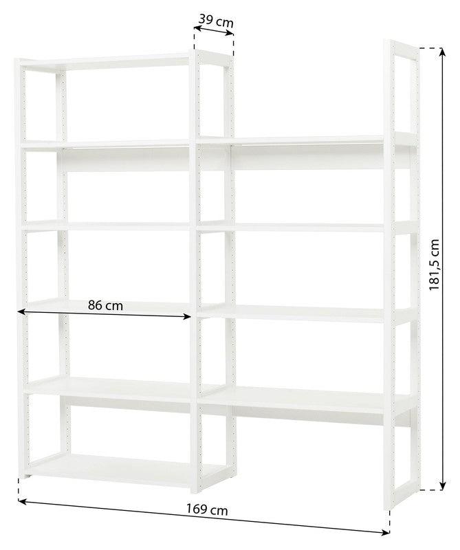 Hoppekids Storey Reol - 2 sektioner m. 8 hylder - Unoliving.com