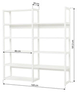 Hoppekids Storey Reol - 2 sektioner m. 8 hylder - Unoliving.com