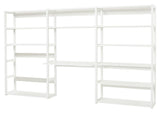 Hoppekids Storey Reol - 3 sektioner m/12 hylder og skriveplade 100 cm - Unoliving.com