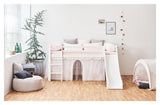 Hoppekids pude med flæser, Hvid og rosa, Winter Wonderland - Unoliving.com