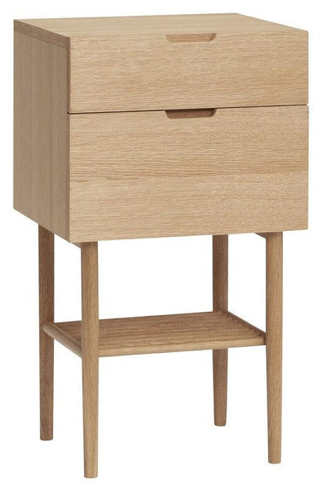 Hübsch Acorn Sengebord med skuffer, Eg - Botrendy