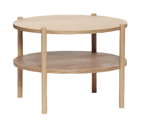Hübsch Acorn Sofabord m. hylde Eg, Ø60