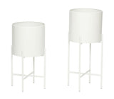 Hübsch Airy Planter sæt m/ben, Hvid - Unoliving.com