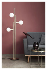 Hübsch Balance Gulvlampe m/pære, Messing