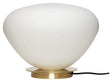 Hübsch Bean Bordlampe, hvid glas/messing