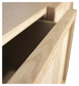 Hübsch Herringbone Konsolbord m. 3 skuffer, Eg/Egefinér