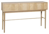 Hübsch Herringbone Konsolbord m. 3 skuffer, Eg/Egefinér