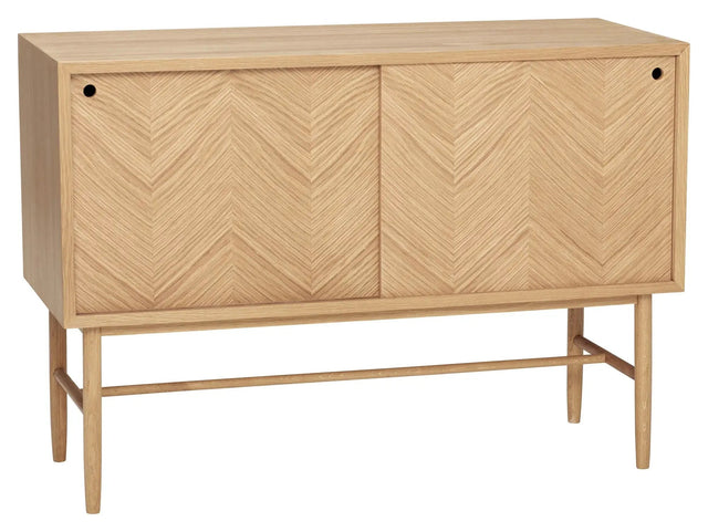 Hübsch Herringbone Skænk m. skydelåger, Egefinér