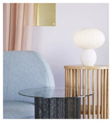 Hübsch Kumu Bordlampe, glas, opal hvid