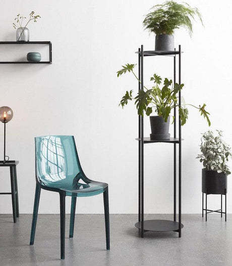 Hübsch Reol m. 3 hylder Ø44 - Sort metal