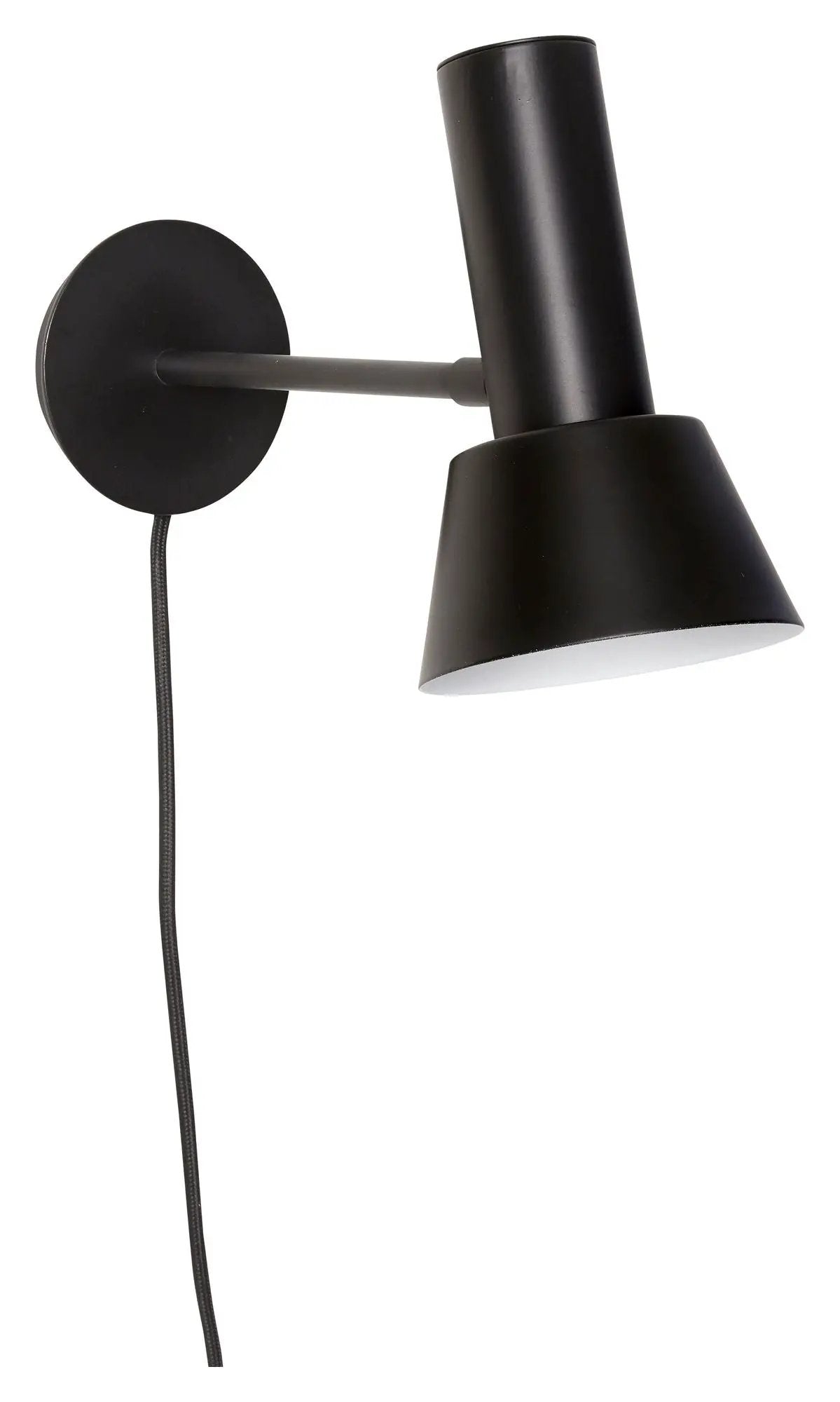 Hübsch Tap Væglampe, metal, sort