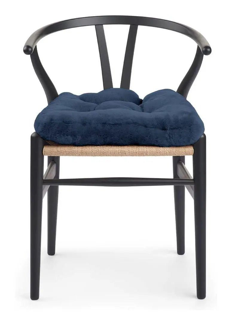 Hynde af Premium NZ lammeskind - Navy Blue, 45x45