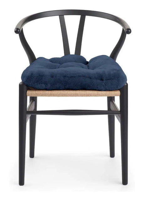Hynde af Premium NZ lammeskind - Navy Blue, 45x45