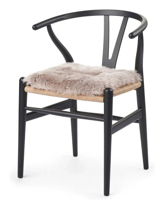 Hynde af Premium NZ langhåret lammeskind - Dove, 37x37