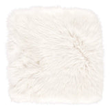 Hynde af Premium NZ langhåret lammeskind - Ivory, 37x37