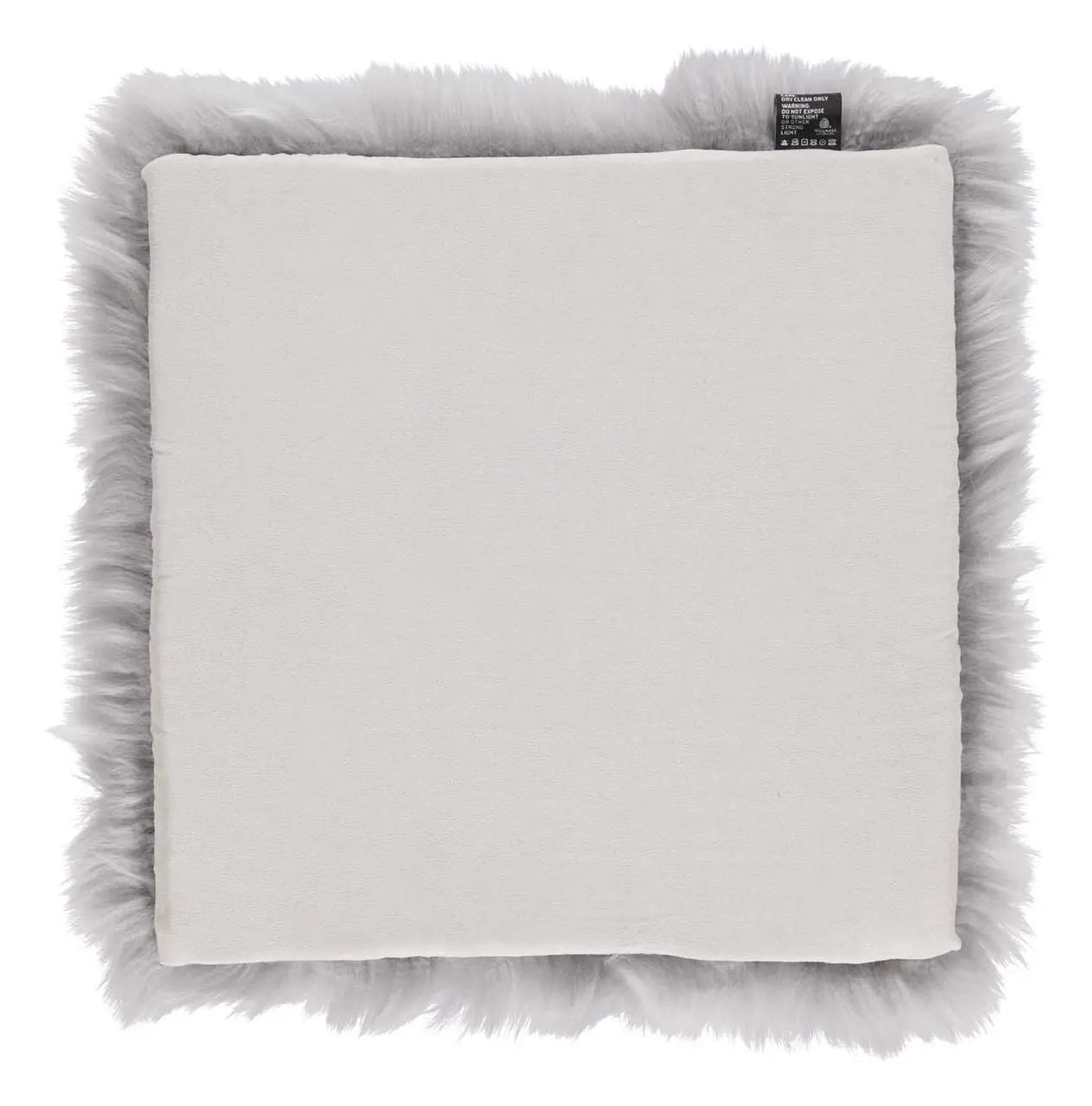 Hynde af Premium NZ langhåret lammeskind - Lys Grå, 37x37