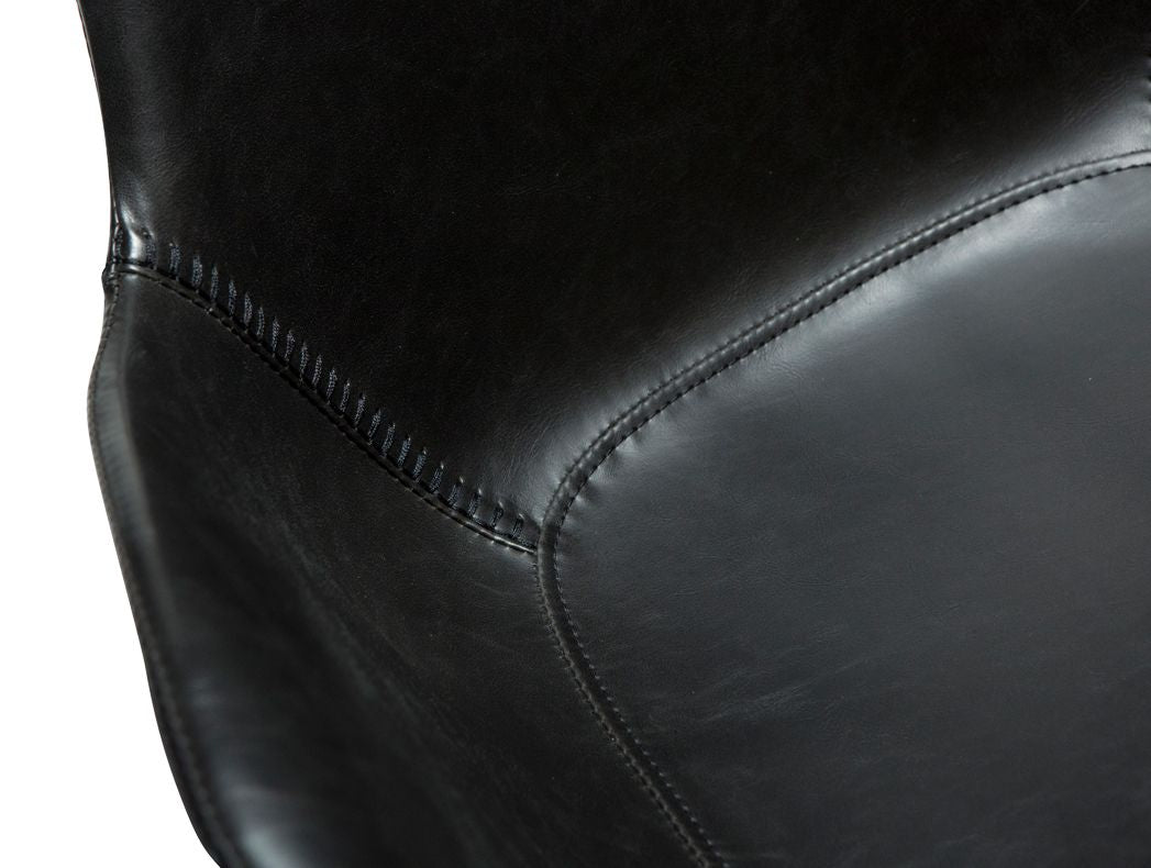 Hype Armstol, vintage sort kunstlæder/sorte ben - Unoliving.com