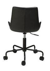 Hype Kontorstol, vintage sort kunstlæder/sort base - Unoliving.com
