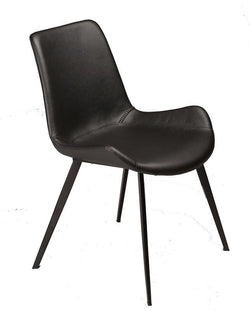 Hype Spisebordsstol, Vintage sort kunstlæder - Unoliving.com