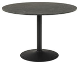 Ibiza Spisebord Ø110m. sort marmorprint Matsort, Ø110 - Unoliving.com