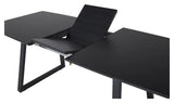 Inca Spisebord m. udtræk, Sort, 160x85