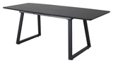 Inca Spisebord m. udtræk, Sort, 160x85