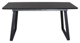 Inca Spisebord m. udtræk, Sort, 160x85