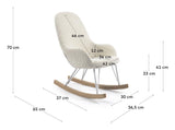 Joey Børnegyngestol - Hvid lammepels - Unoliving.com