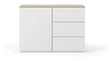 Join Skænk, Mat hvid/Eg Top, 120x50x84 - Unoliving.com