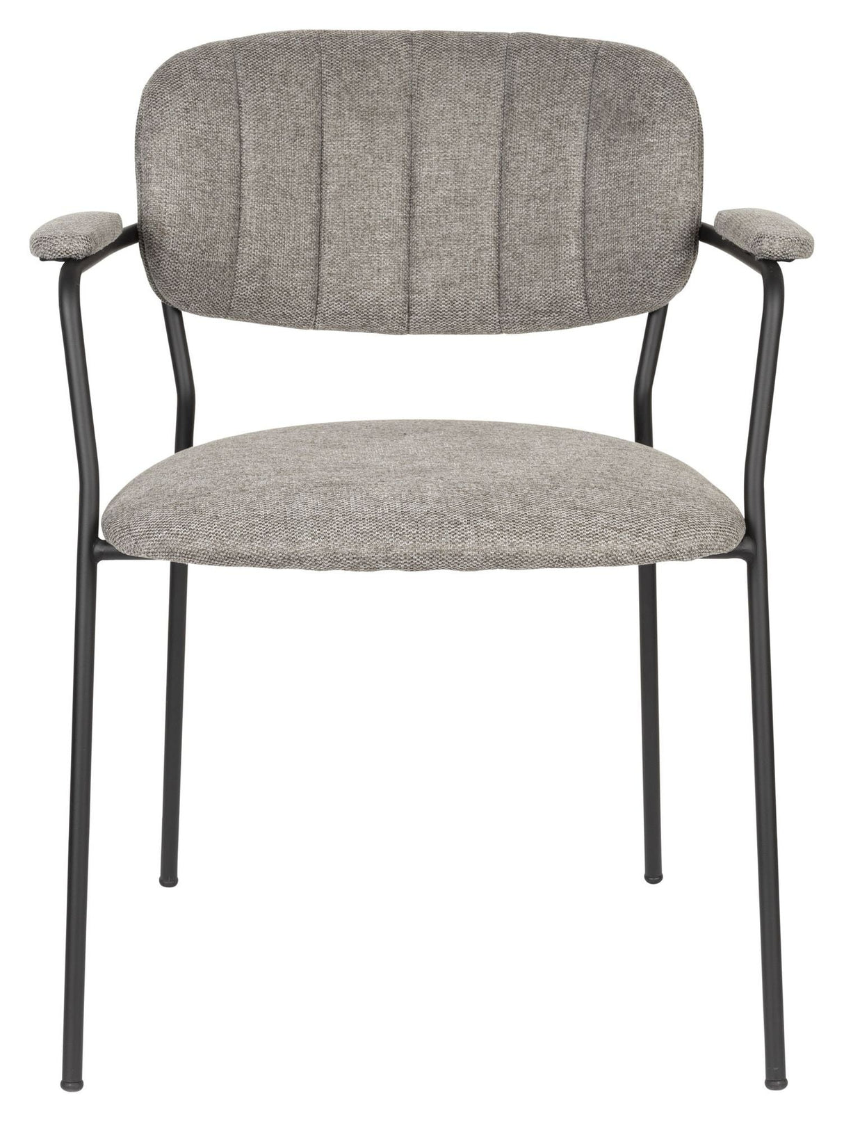 Jolien Spisebordsstol, Sort/ Grå Stof - Unoliving.com