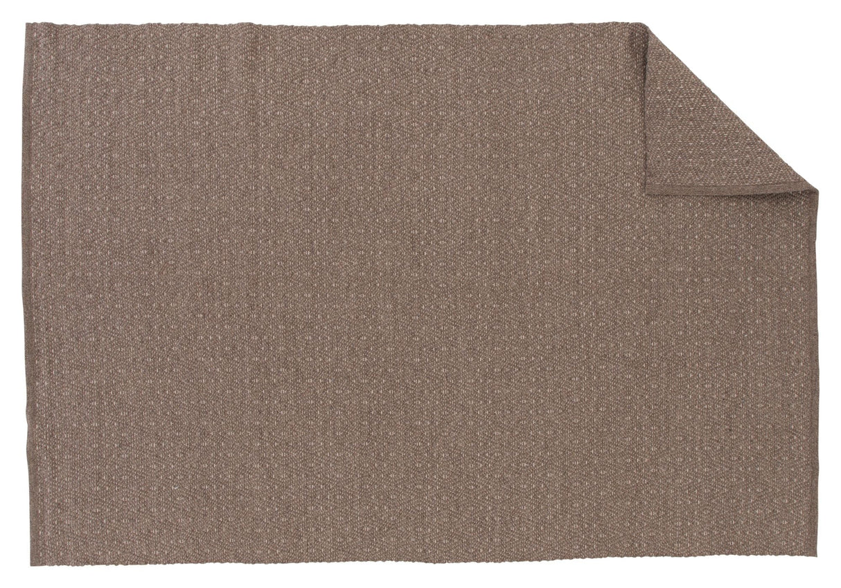 Julana uldmix tæppe, 170x240, Brun - Unoliving.com
